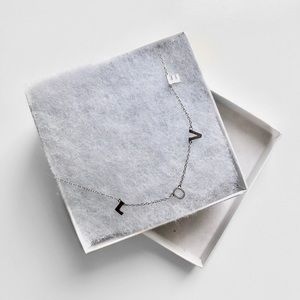 925 Sterling Silver Cubic Zirconia Dainty Love Letter Necklace